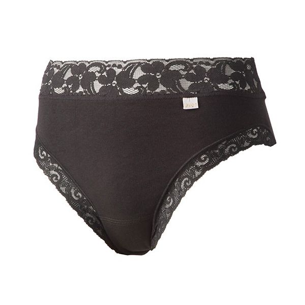 Avet 3324 slip zwart met kant